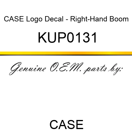 CASE Logo Decal - Right-Hand Boom KUP0131