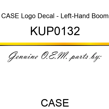 CASE Logo Decal - Left-Hand Boom KUP0132