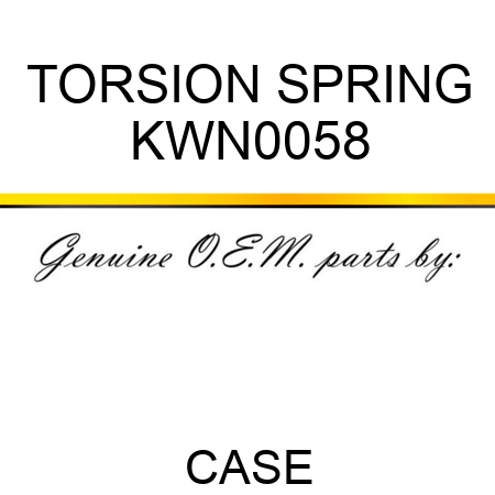 TORSION SPRING KWN0058