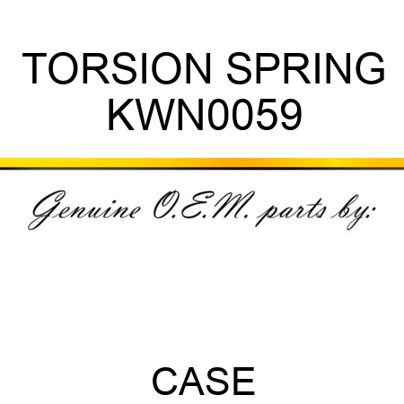 TORSION SPRING KWN0059