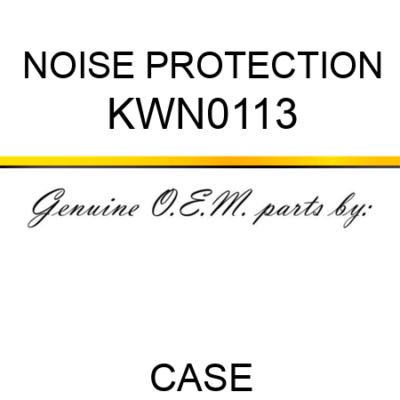 NOISE PROTECTION KWN0113