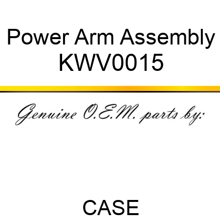 Power Arm Assembly KWV0015