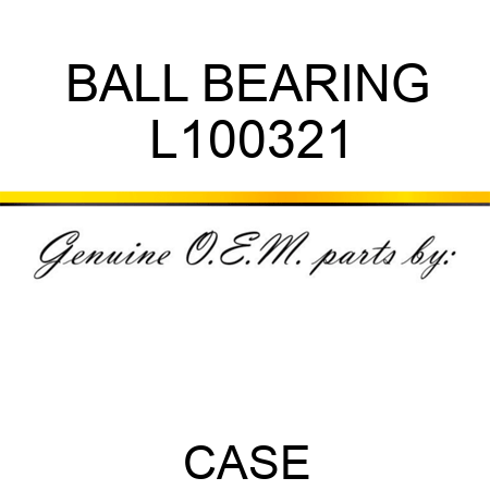 BALL BEARING L100321