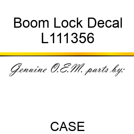 Boom Lock Decal L111356