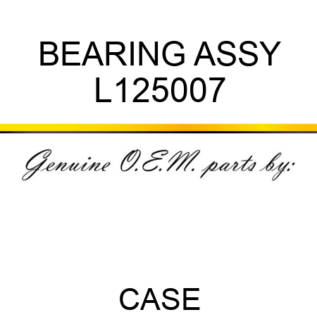 BEARING ASSY L125007