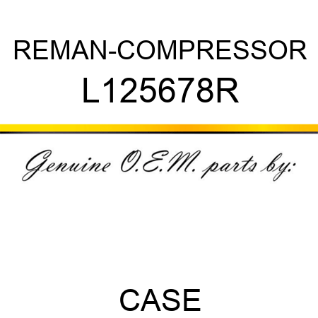 REMAN-COMPRESSOR L125678R