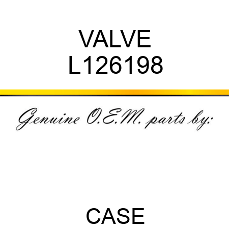 VALVE L126198