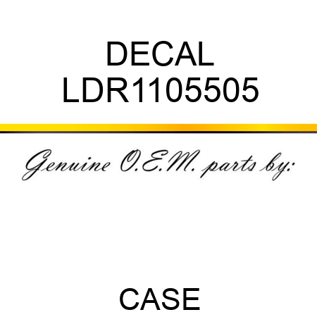 DECAL LDR1105505