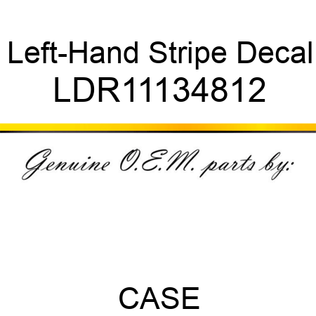 Left-Hand Stripe Decal LDR11134812