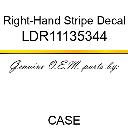 Right-Hand Stripe Decal LDR11135344