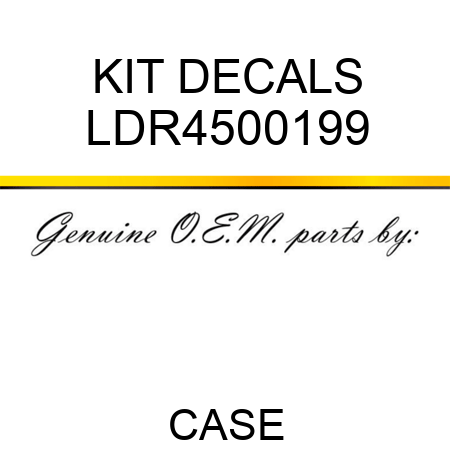 KIT, DECALS LDR4500199