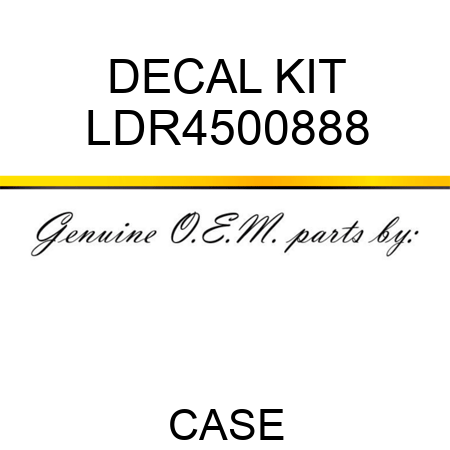 DECAL KIT LDR4500888