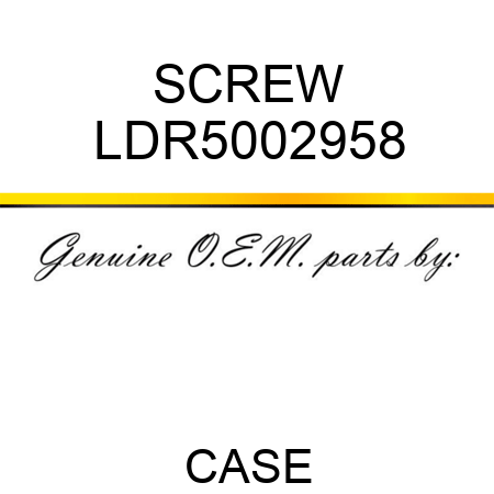 SCREW LDR5002958