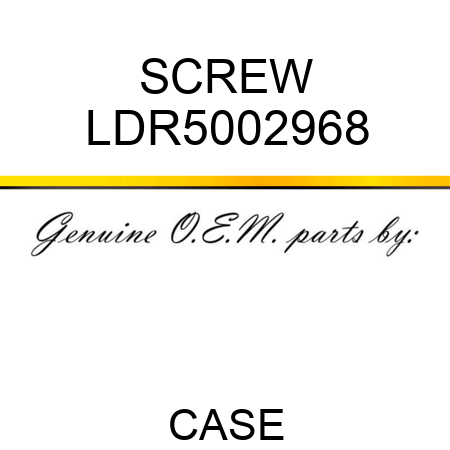 SCREW LDR5002968