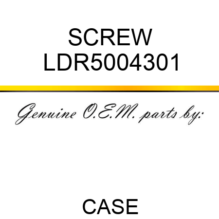 SCREW LDR5004301