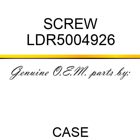 SCREW LDR5004926