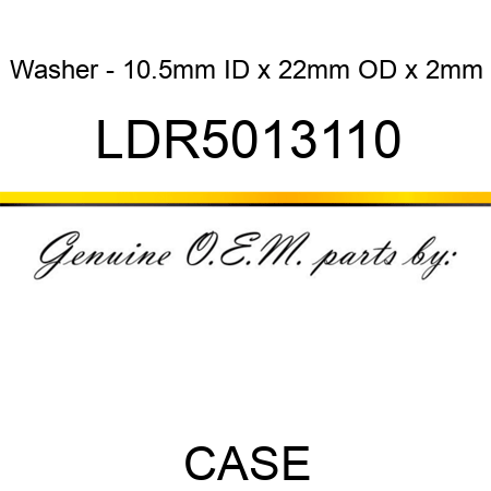 Washer - 10.5mm ID x 22mm OD x 2mm LDR5013110