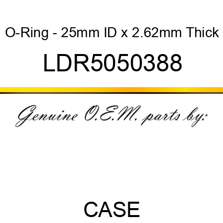 O-Ring - 25mm ID x 2.62mm Thick LDR5050388