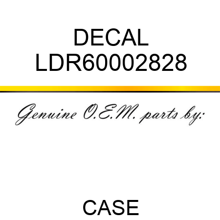DECAL LDR60002828