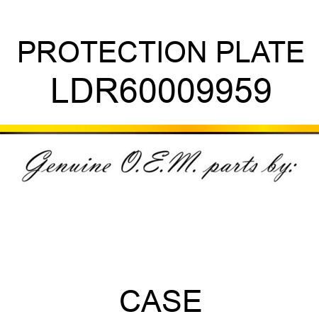 PROTECTION PLATE LDR60009959