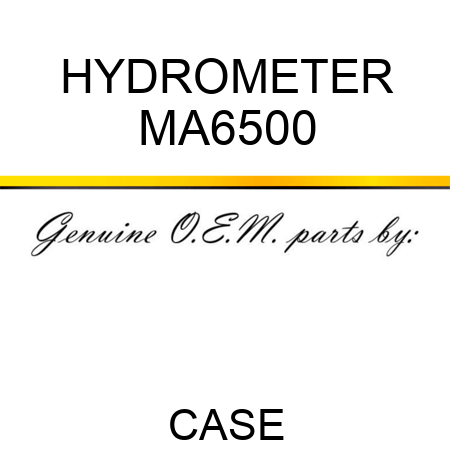 HYDROMETER MA6500