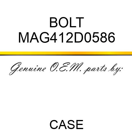 BOLT MAG412D0586