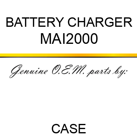 BATTERY CHARGER MAI2000