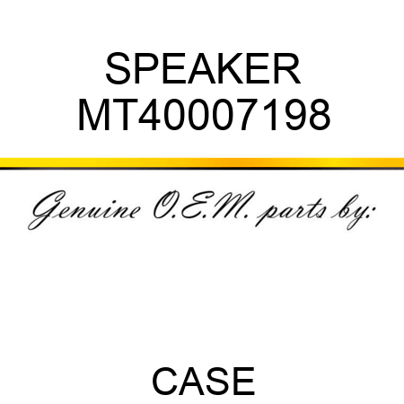 SPEAKER MT40007198