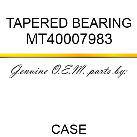 TAPERED BEARING MT40007983