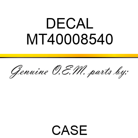 DECAL MT40008540