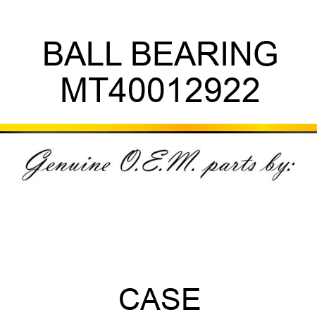 BALL BEARING MT40012922