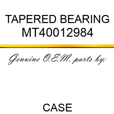 TAPERED BEARING MT40012984
