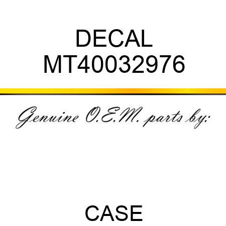 DECAL MT40032976
