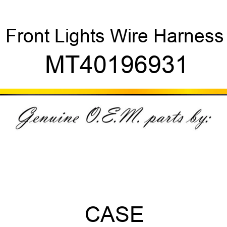 Front Lights Wire Harness MT40196931