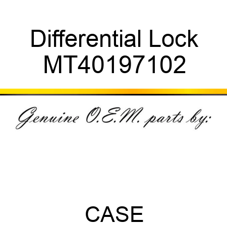 Differential Lock MT40197102