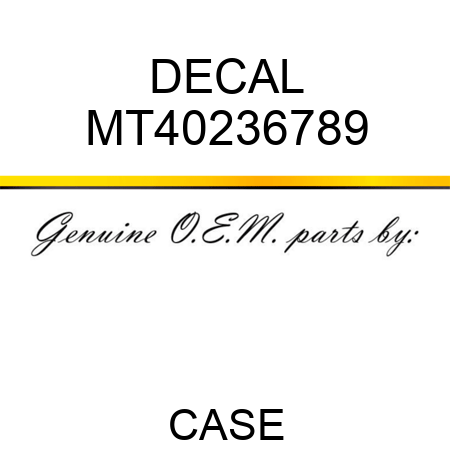 DECAL MT40236789