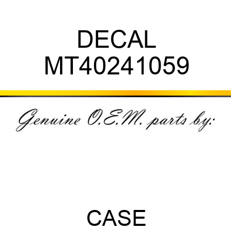DECAL MT40241059