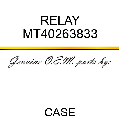 RELAY MT40263833