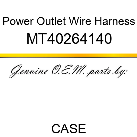 Power Outlet Wire Harness MT40264140