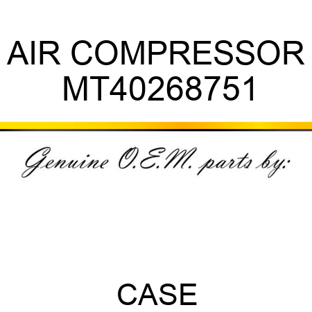 AIR COMPRESSOR MT40268751