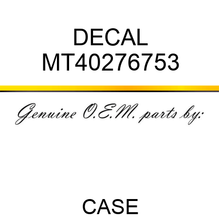DECAL MT40276753
