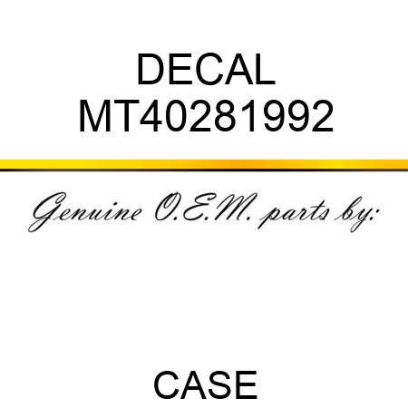 DECAL MT40281992