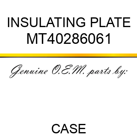 INSULATING PLATE MT40286061