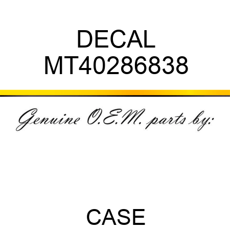 DECAL MT40286838
