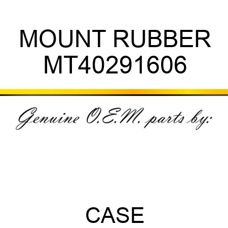 MOUNT, RUBBER MT40291606