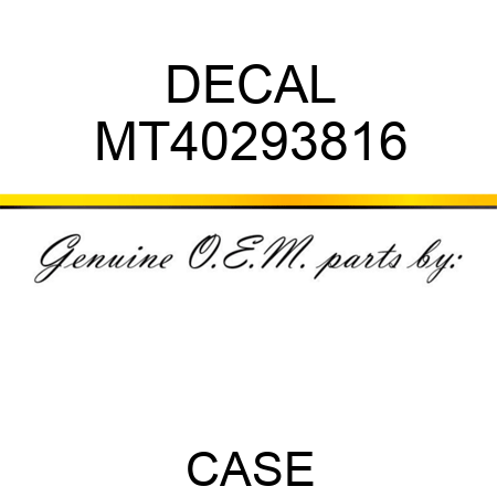 DECAL MT40293816