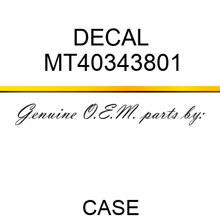 DECAL MT40343801