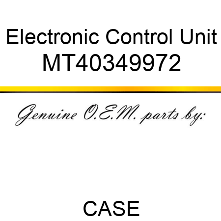 Electronic Control Unit MT40349972