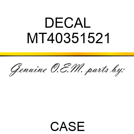 DECAL MT40351521