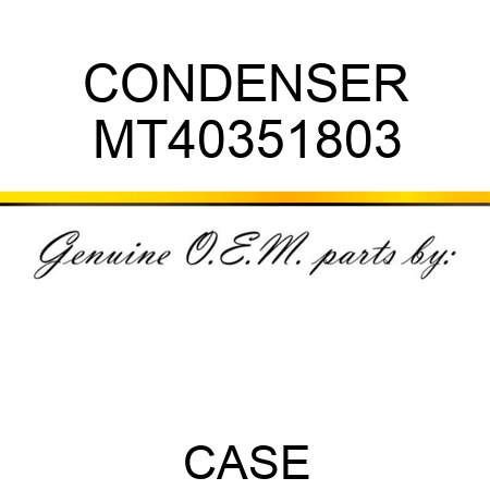 CONDENSER MT40351803